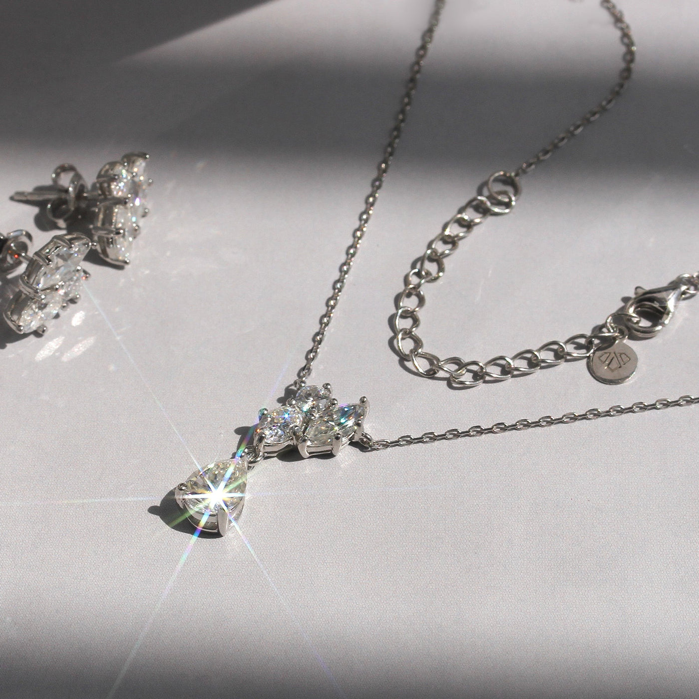 Moissanite Dewdrop Brilliance Earrings & Necklace