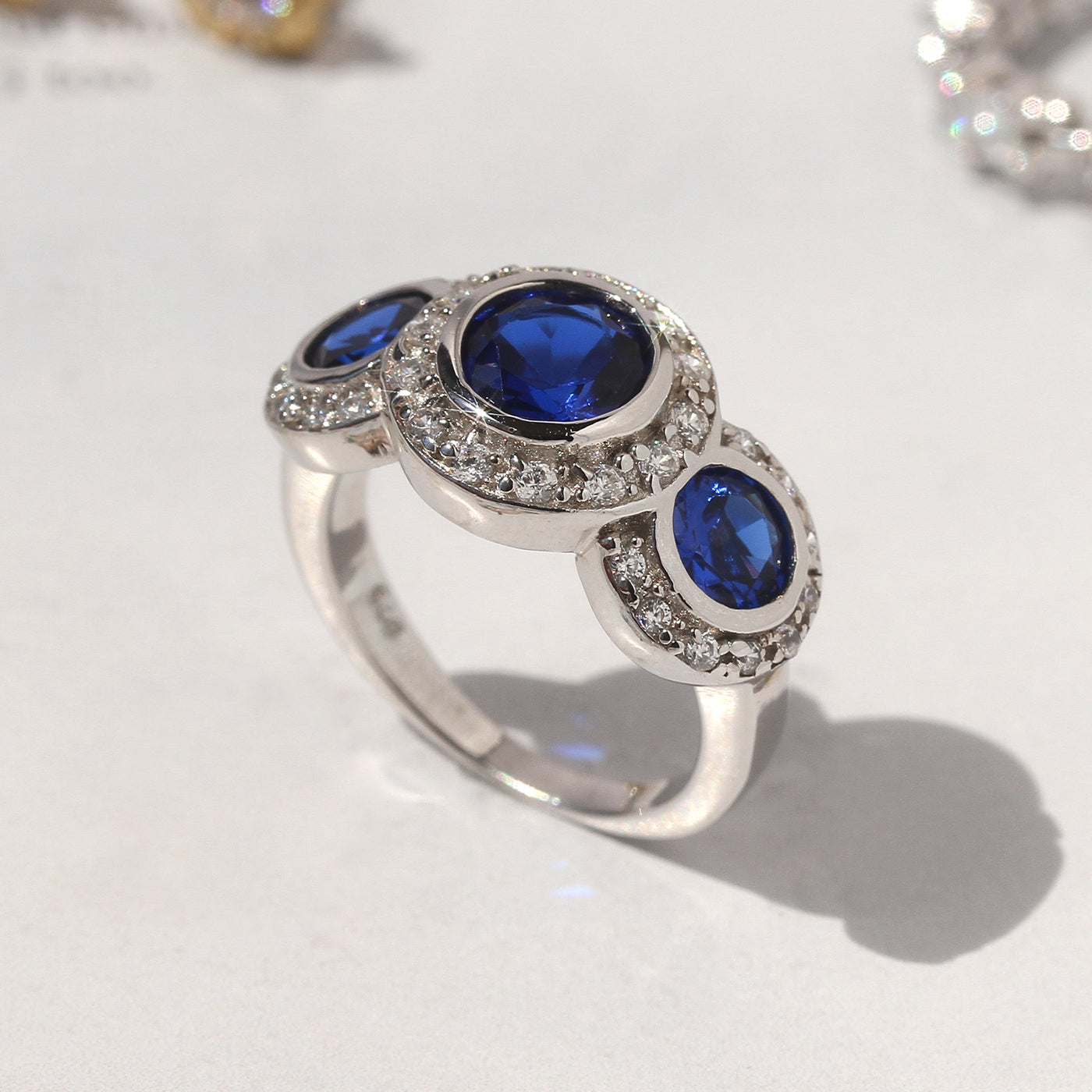 Sapphire Dream Halo Ring