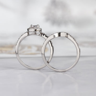 Petite Halo Ring Set