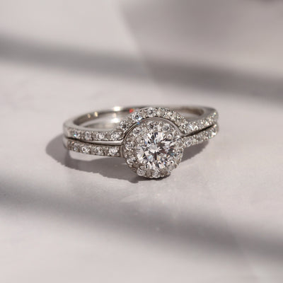 Petite Halo Ring Set