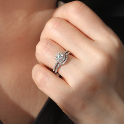 Petite Halo Ring Set