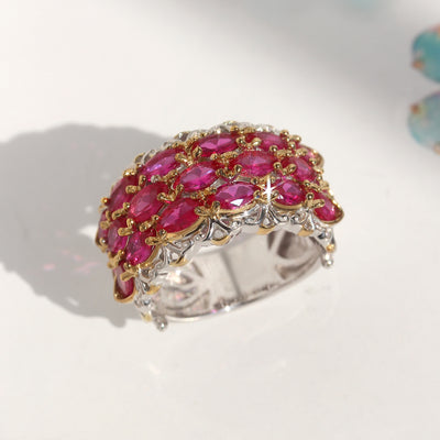 Crimson Bloom Ring