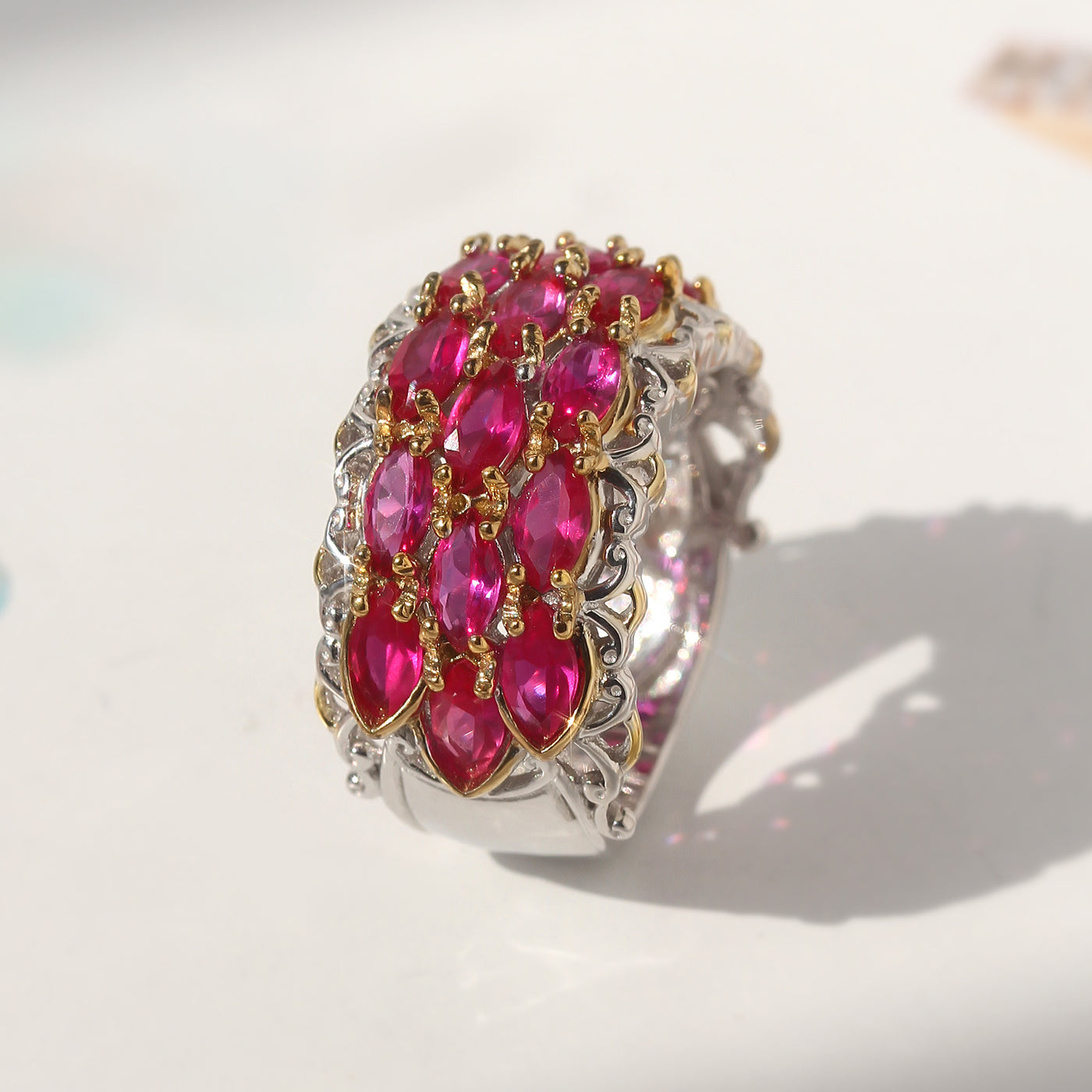 Crimson Bloom Ring