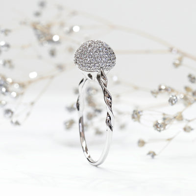 Elevated Elegance: Cluster Ball Ring