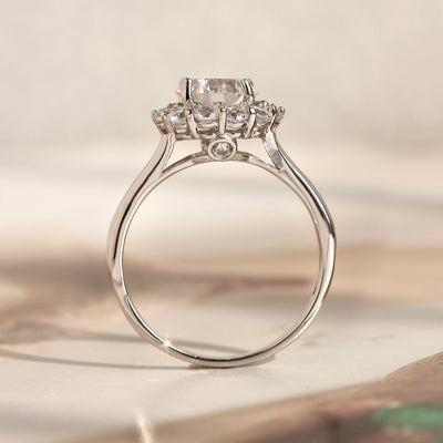 Classic Halo Split Shank Ring