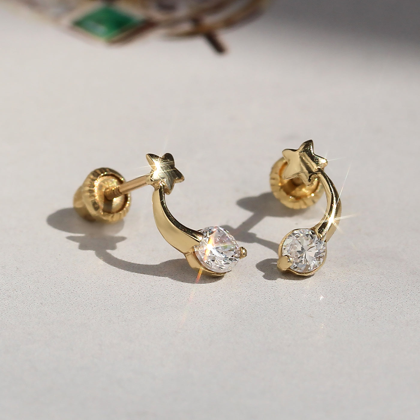 14K Gold Shooting Star Studs II