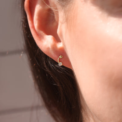 14K Gold Shooting Star Studs II