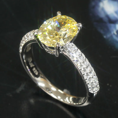Yellow Stone 2.5 CT Oval Ring