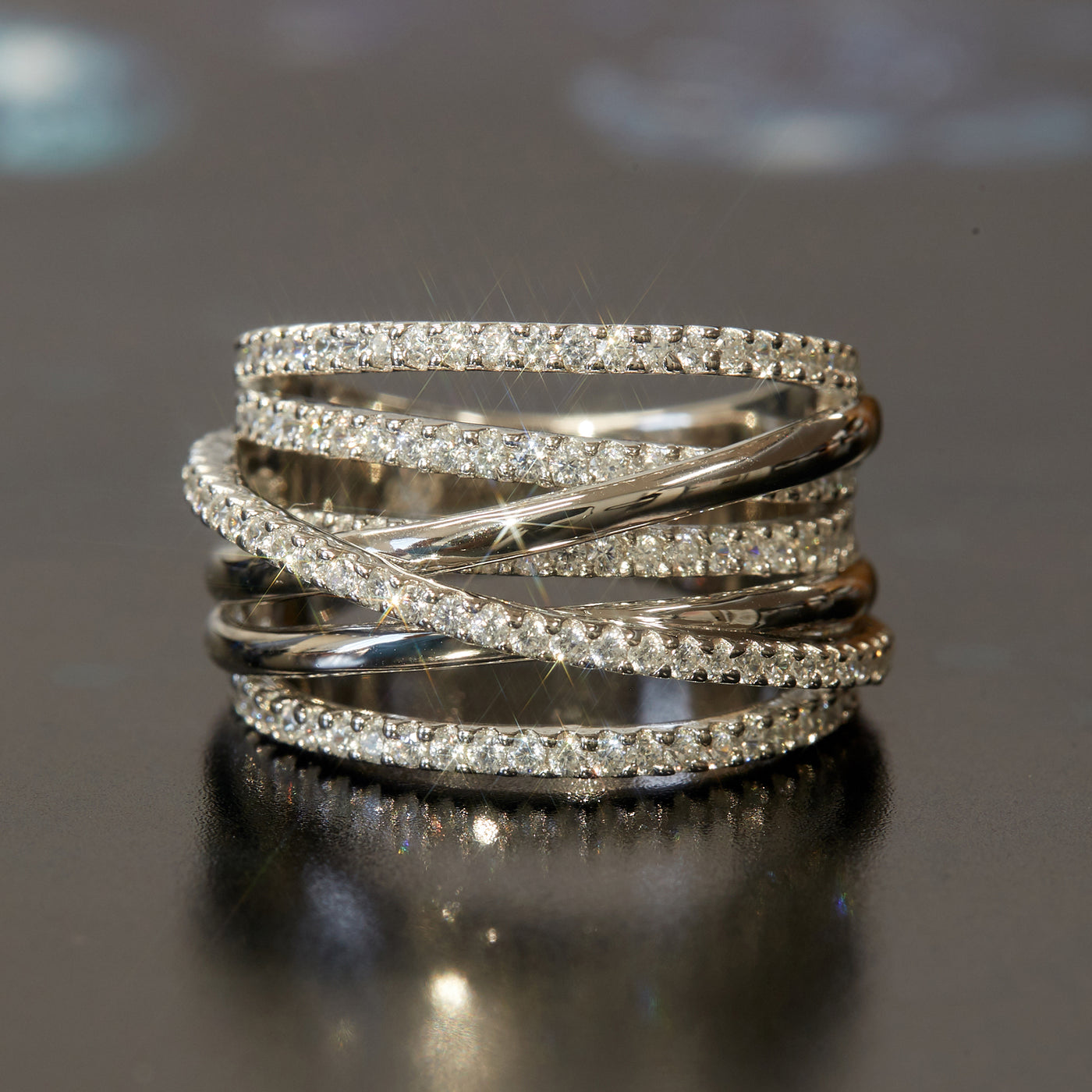 Entwined Crisscross Ring