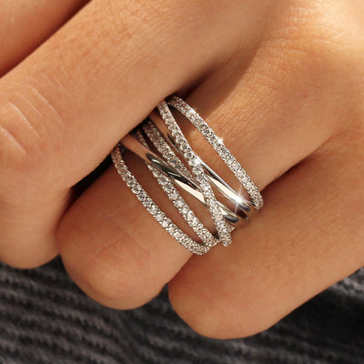 Entwined Crisscross Ring