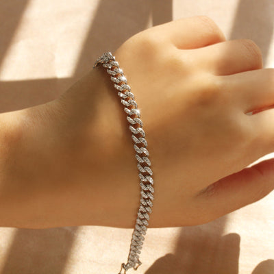 Pave Curb Chain Bracelet
