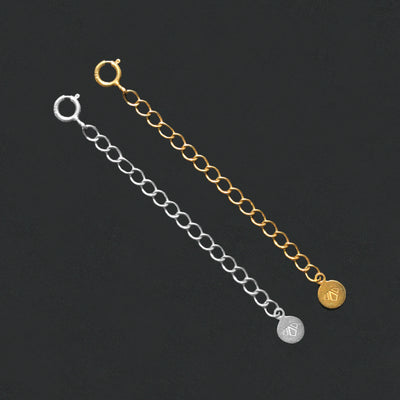 Finding 2 Inches Chain Extender, 14K Gold Plated Sterling Silver