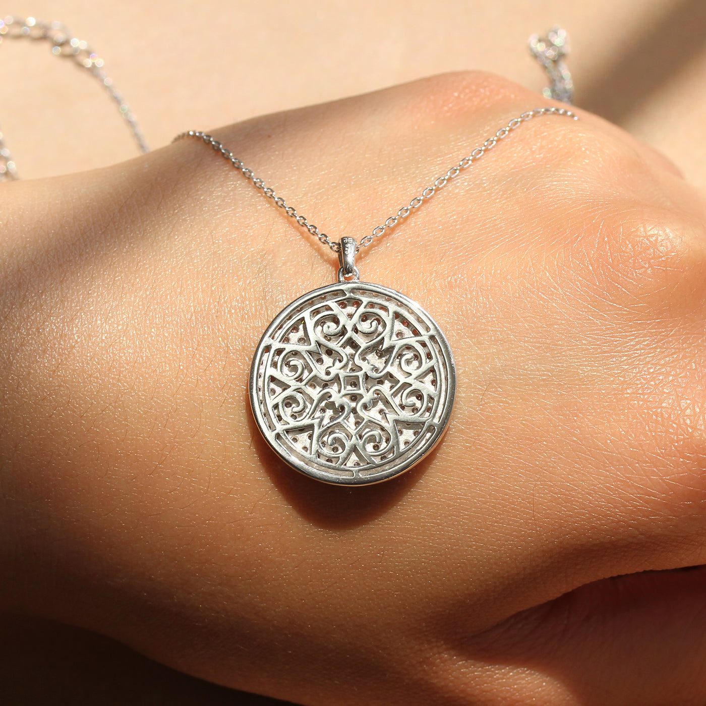 Pave Circle Necklace