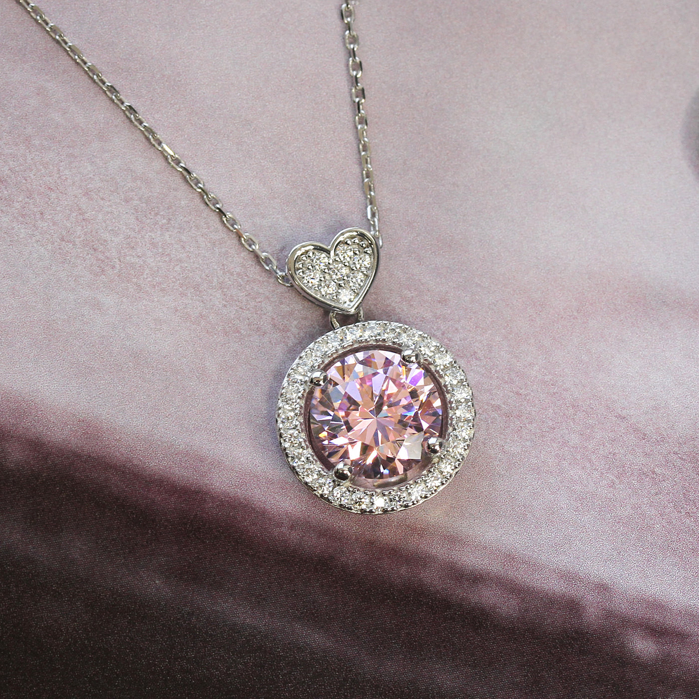 Radiant Pink Eterna Pendant Necklace