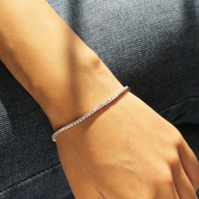 Linked Together #staychic Adjustable Chain Tennis Bracelet