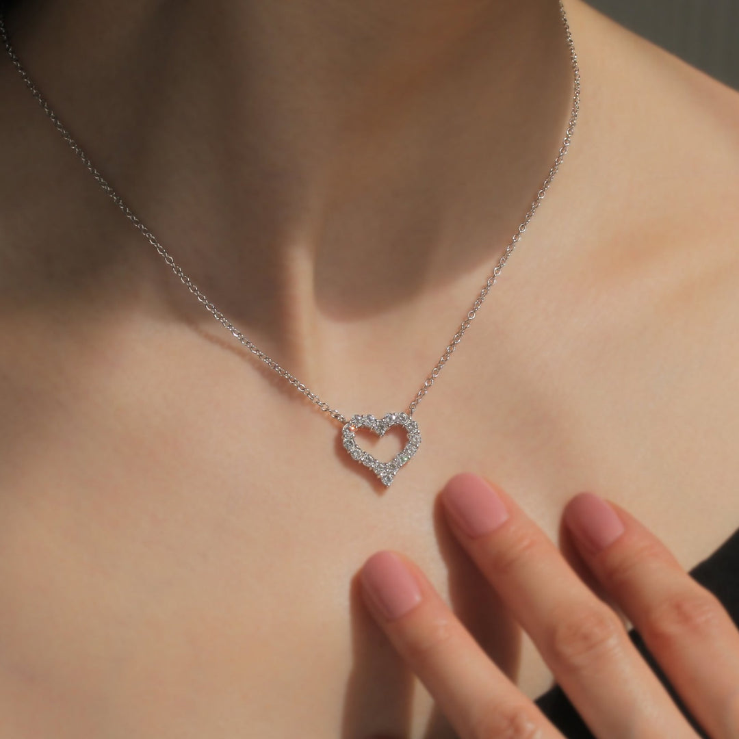 ☆Hei☆ heart texture pendant necklace HE22WINSG870XXFR heart texture pendant necklace – HEI 2025