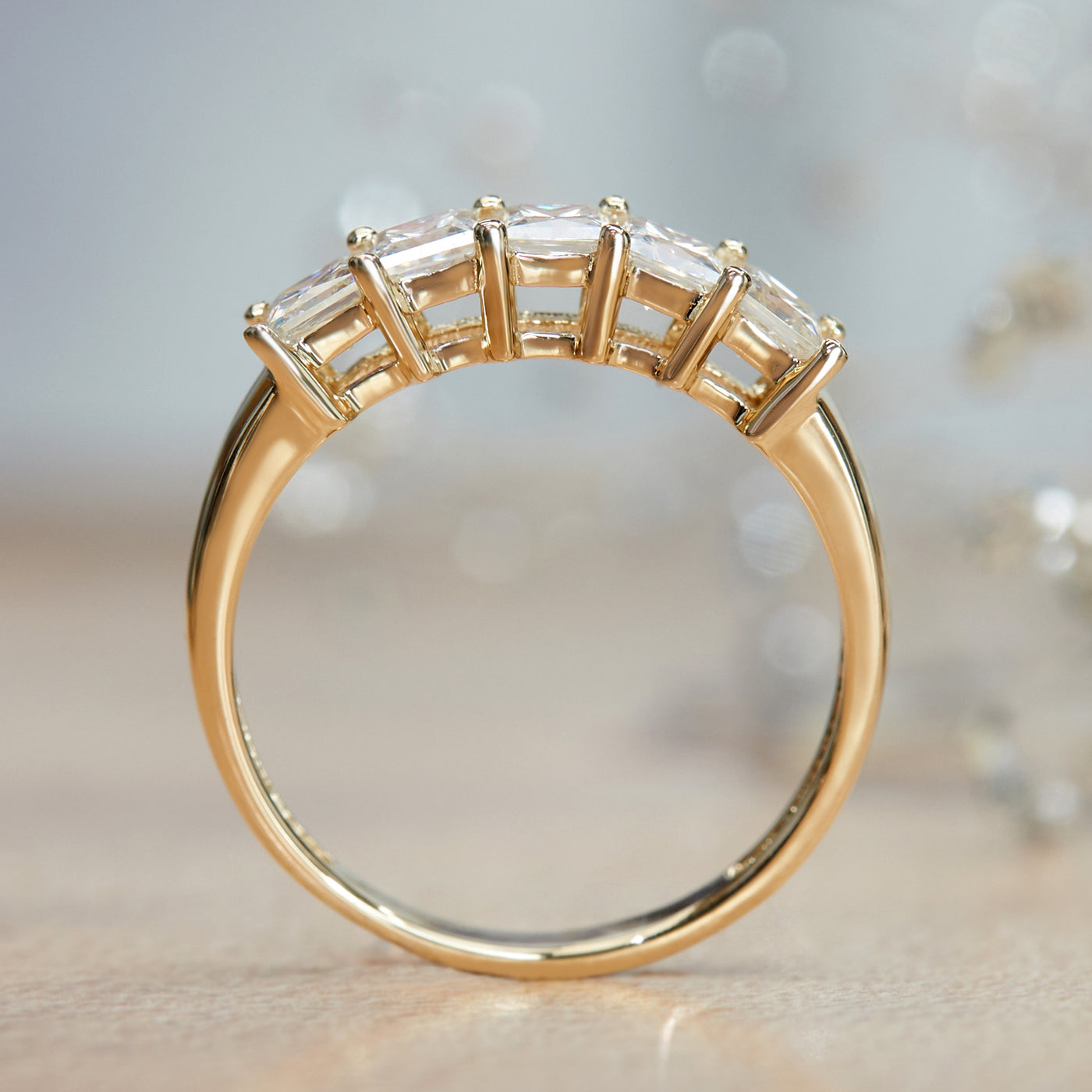 Princess Cut Five Stone Ring