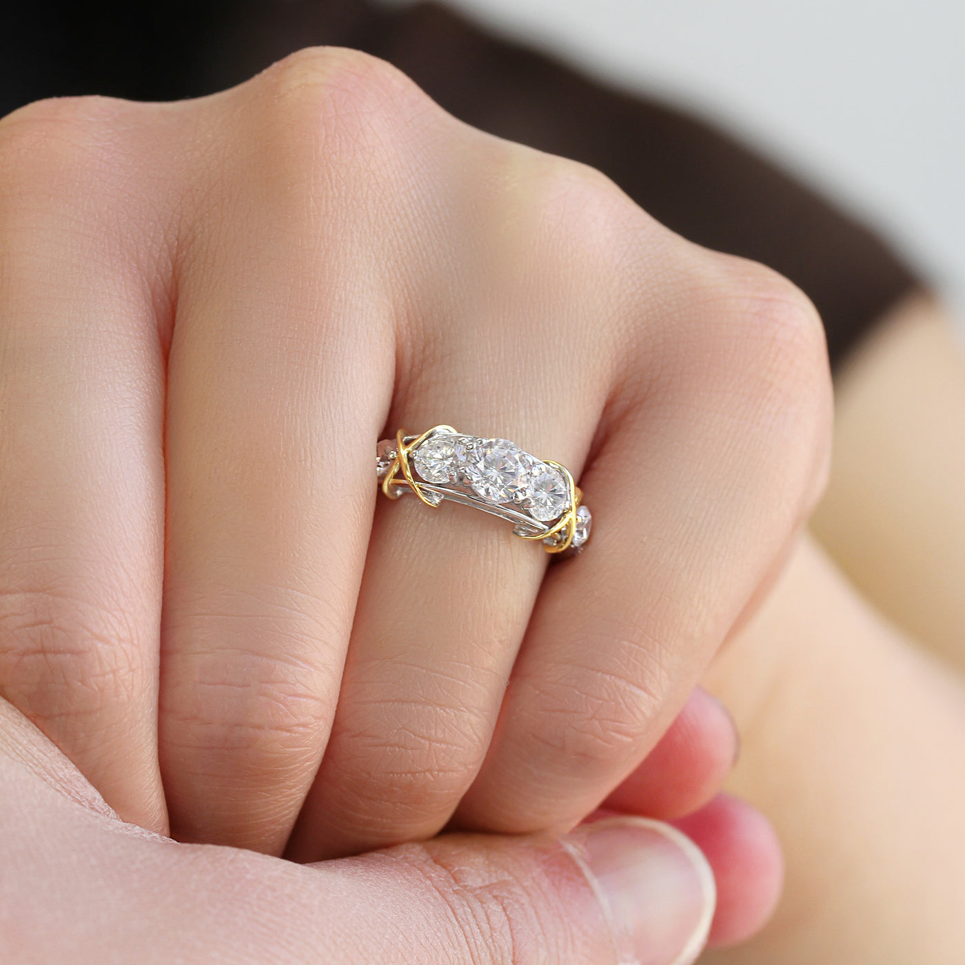 Love Knot Seven Stone Ring