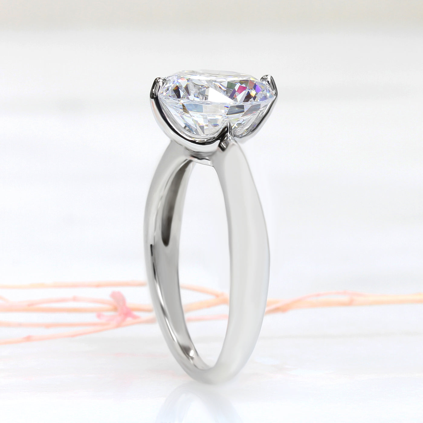 Sterling Silver Simple & Modern Large Solitaire Ring