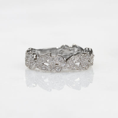 5.5mm Vintage Inspried Flower Eternity Band