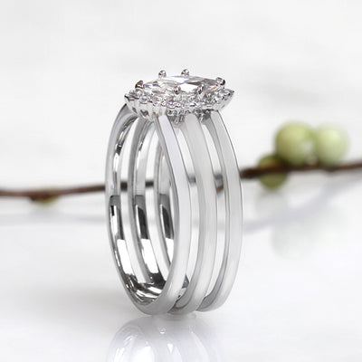 Moonlit Marquise Halo Ring