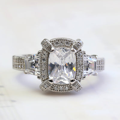 Vintage-Inspired Cushion Cut Engagement Ring
