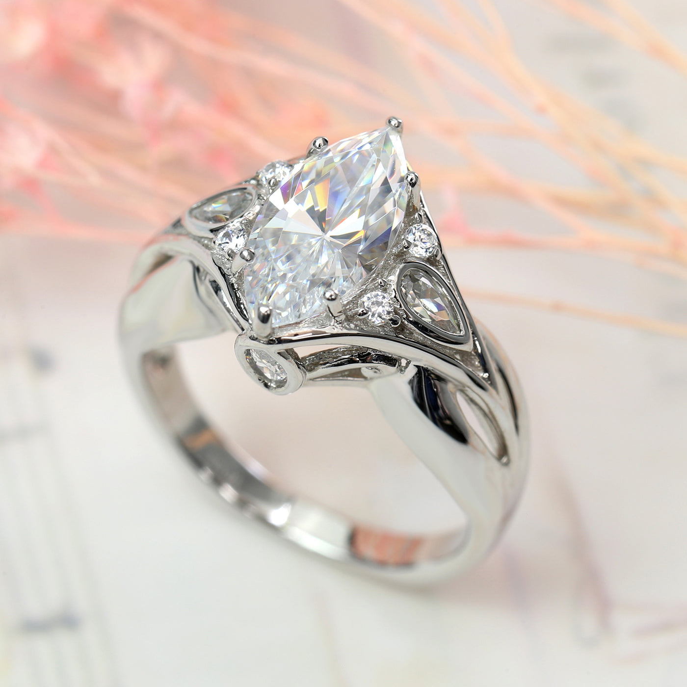 Sterling Silver Vintage Royal Edwardian Inspired Bezel Ring